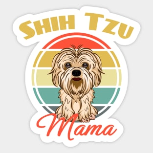 Shih Tzu Mama Shih Tzu Mom Dog Puppy Lover Cute Sticker